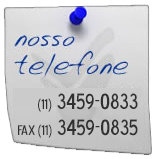 Telefone de contato (11) 34590833 ou FAX (11) 34590835